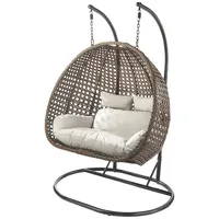Kobolo Hängekorb Hängesessel Bruno Polyrattan für Zwei Personen inkl