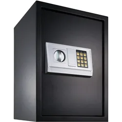 TECTAKE Elektronischer Safe Tresor mit Schlüssel und Einlegeboden inkl. Batterien  1