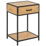 Actona GROUP Nachttisch, Metallgestell, Industrie-Look, Schublade und Einlegeboden, H: 63 cm, Schlafzimmer, Nachttische