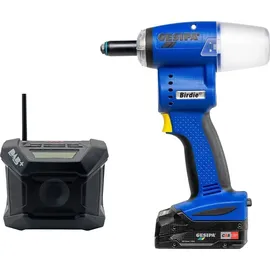 GESIPA Blindniettechnik GmbH Gesipa Birdie on Air - Birdie inkl. 2Ah + 4,0 Ah CAS-Akku, Ladegerät in L-Boxx i...