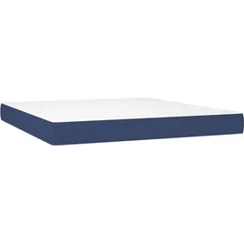 vidaXL Boxspringbett mit Matratze & LED Blau 180x200 cm Stoff