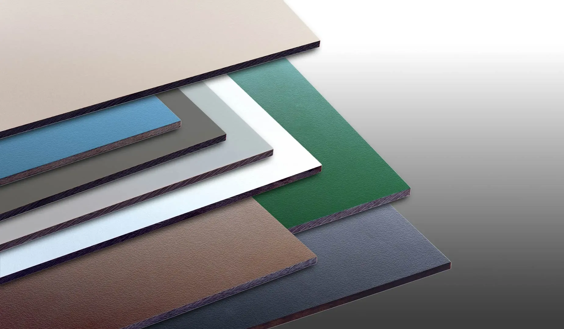 HPL Platten 6 mm - 1300 x 2800 mm Schichtstoffplatten in Weiß / Braun / Anthrazit / Grün / Hellgrau / Grau / Beige / Blau - wetterfeste Vollkernplatte
