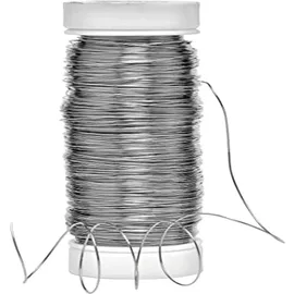 Rayher Silberdraht mit Kupferkern Basteldraht 0,3 mm 100 m
