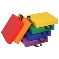 Costway 6er Set Kinder Stuhlkissen mit Griff, Bodenkissen mit