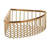 Brillantbad BORAL Eckseifenkorb Messing Gold Kupfer poliert 265x90x205 mm für Bad & Küche >> zum Bohren