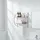 Relaxdays Badregal, Wandregal mit 2 Ablagen, 2 Handtuchstangen, HBT 54,5 x 44,5 x 25,5 cm, Badezimmer, Edelstahl, Silber