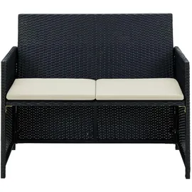 vidaXL Gartensofa 99 x 59 x 0 cm Schwarz