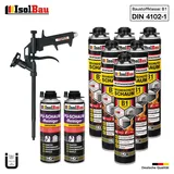 Brandschutzschaum B1 Bauschaum 6x 750ml 2x Reiniger Montageschaum Schaum Pistole