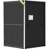 200 Watt Solarpanel, Hohe Effizienz Monocrystalline Solarmodul, Full Black Aluminium Frame Solar Panel, 12V/24V PV Modul Ideal for Balcony Power Plant, Motorhome, Garden Shed, Boat