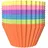 Intirilife 12 Stück wiederverwendbare bunte Silikon Muffinformen Cupcakeformen zum Backen und Herstellen von Desserts und Snacks