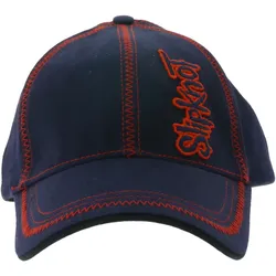 Slipknot Unisex Base Cap mit Bandschriftzug und Ziernähten Freizeit-Cap 3218SLP Blau/Rot - One-Size