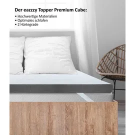 Genius eazzzy Premium Cube Topper 100x200x9cm H4/H5 Matratzenauflage für Matratze