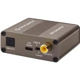 Oehlbach Digi Bridge - Digital/Analog Audiowandler - Koaxial/Optisch, R-L/Klinke, USB-TypC Stromanschluss - Cirrus Logic Chip, Braun
