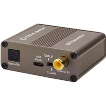 Oehlbach Digi Bridge - Digital/Analog Audiowandler - Koaxial/Optisch, R-L/Klinke, USB-TypC Stromanschluss - Cirrus Logic Chip, Braun