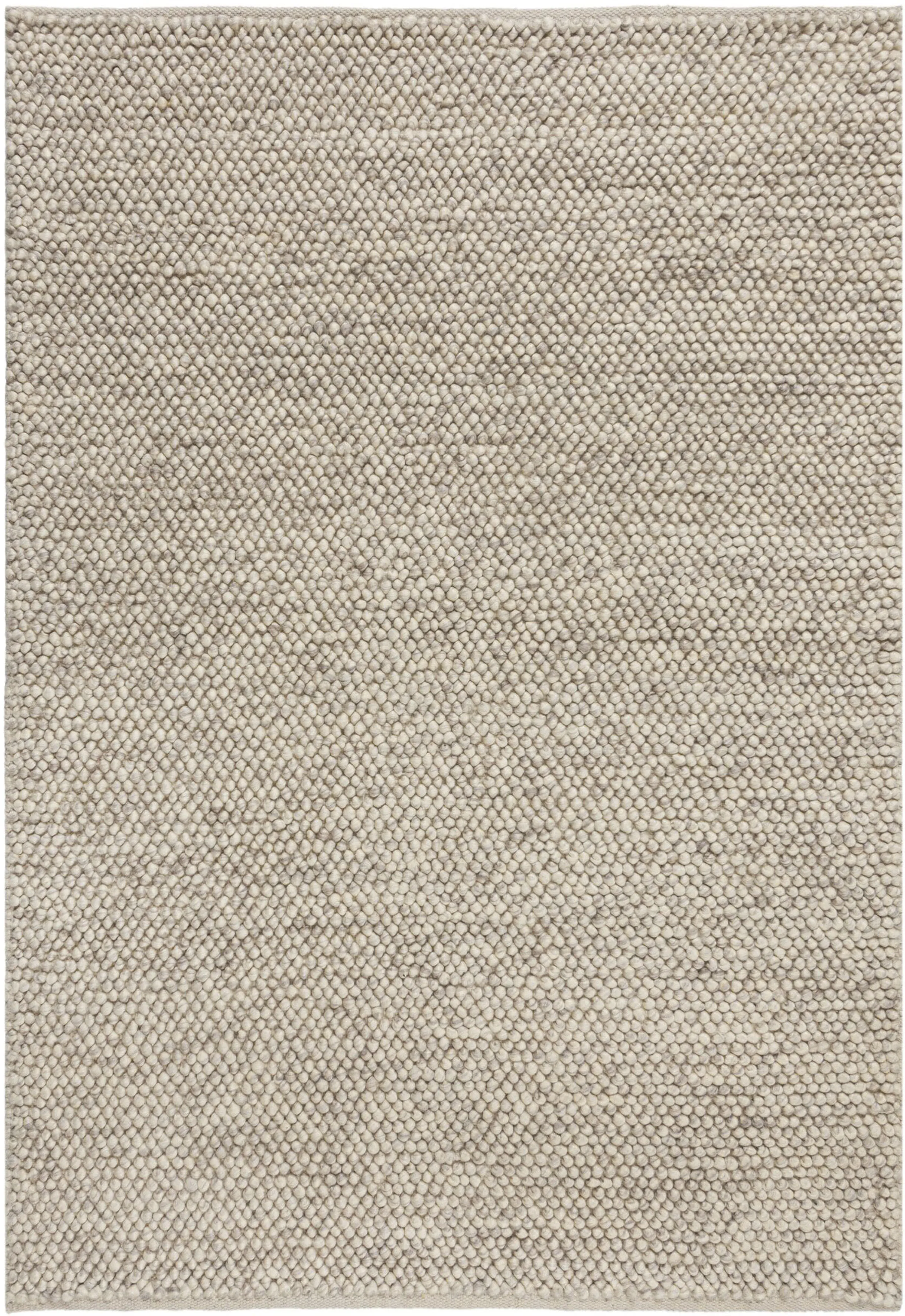 Teppich FLAIR RUGS "Minerals" Teppiche Gr. B: 80 cm 1 St., 10 mm, L: 150 cm, grau (hellgrau) Teppich aus Wollmischung, geknüpftes Design, meliert