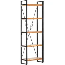 vidaXL Bücherregal 5 Fächer 60 x 30 x 180 cm Braun