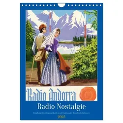 Radio Nostalgie - Empfangsbestätigungskarten internationaler Rundfunkstationen (Wandkalender 2025 DIN A4 hoch), CALVENDO Monatskalender