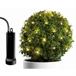 MARELIDA LED Lichternetz Buchsbaum Kugelnetz Timer 8 Funktionen 80cm