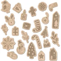 Papierdrachen 24 Adventskalender Zahlen aus Holz mit Baumwollschnur - weihnachtl