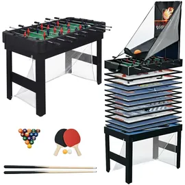 Relaxdays Spieltisch 20 in 1 Zubehör Weiß,Grün,Schwarz