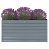 vidaXL Garten-Hochbeet verzinkter Stahl 160 x 80 x 77 cm Grau