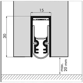 Elton Türbodendichtung Automatisch Soundproof Silber 1208mm