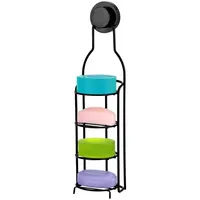 Tinyyo BELLE VOUS Black 4-Tier Iron Shower Caddy Rack