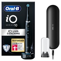 Oral-B iO Series 10 Elektrische Zahnbürste/Electric Toothbrush, 7 Putzmodi für Zahnpflege, iOSense, Farbdisplay, Lade-Reiseetui, Designed by Braun, cosmic black