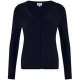 CASH-MERE.CH Strickjacke V-Ausschnitt Blau S