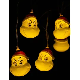UNITED LABELS The Grinch Lichterkette 2m mit 10 LEDs warmweiß batteriebetrieben, Deko für innen USB-C Anschluss, - Grün