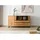 MASSIVMOEBEL24.DE Sideboard 160 x 87 x 43 cm Wildeiche geölt / Beige