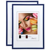 Ideal Trend New Lifestyle Set Bilderrahmen Wanddeko Collage Poster Rahmen 2er 3er 5er Pack: Farbe: 2er Pack Blau | Format: 30x40