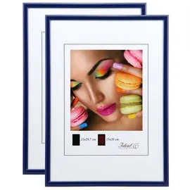 Ideal Trend New Lifestyle Set Bilderrahmen Wanddeko Collage Poster Rahmen 2er 3er 5er Pack: Farbe: 2er Pack Blau | Format: 30x40