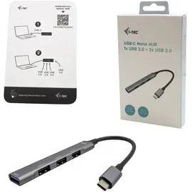 iTEC i-tec USB-C Metal HUB 1x USB 3.0 + 3x USB 2.0