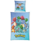 Herding Jugendbettwäsche Pokémon, Renforce Multi Baumwolle B/L: ca. 135x200 cm Oeko-Tex® Standard 100, pflegeleicht, Schlaftextilien, Bettwäsche Kinderbettwäsche