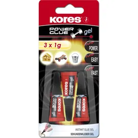 KORES Sekundenkleber Powerglue Gel 1 g 3 St.