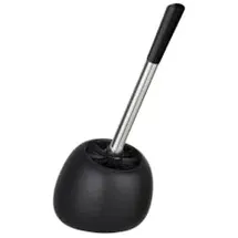 Wenko WC-Garnitur Polaris schwarz matt Stein, 1 St.