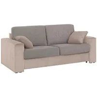 Home affaire Schlafsofa Roma Matratzenhöhe 14 cm, Dauerschlaffunktion, mit Unterfederung, Lattenrost, Matratze beige 200 cm x 85 cm x 100 cm