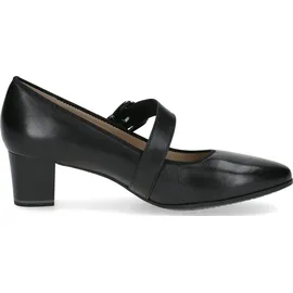 CAPRICE Pumps aus Leder mit Riemen, Schwarz 40 EU