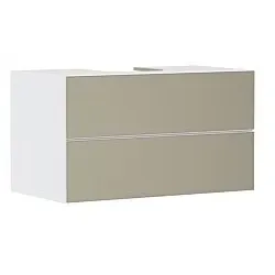 hansgrohe Xevolos E Waschtischunterschrank 54190390 980x555x550mm, 2 Schubladen, mattweiß, bronze Struktur