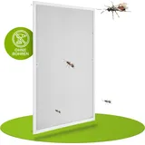 Juskys Fliegenschutzgitter mit Aluminiumrahmen 120 x 140 cm weiß