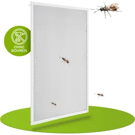 Juskys Fliegenschutzgitter mit Aluminiumrahmen 120 x 140 cm weiß