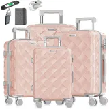 Kesser Koffer-Set 4-tlg. nude grey/rosa