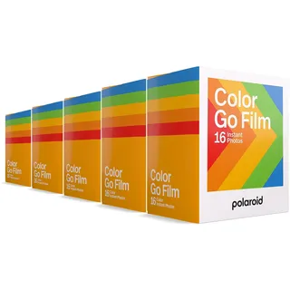 Polaroid Go Color Film - 80 Fotos - 5 Doppelpackungen Großpackung Film (6205) - Nur kompatibel mit Polaroid Go Kamera