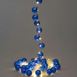 Casaria Lichterkette Weihnachtskugeln Weihnachtsbeleuchtung Kugeln batteriebetrieben - 2m - Timerfunktion - 8 Lichtereffekte