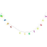 GLOBO LED Lichterkette Geburtstags Hänge Lampe Batterie Party Leuchte Happy Birthday bunt
