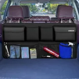 Einesin Kofferraum Organizer Auto, Aufbewahrungstasche, Kofferraumtasche Auto mit Starkes elastisches, Zauberstabstruktur für SUV