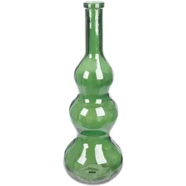 Gilde Vase Balleros aus Glas - bauchige Form - grün - Höhe 75cm x Ø 27cm - Dekovase