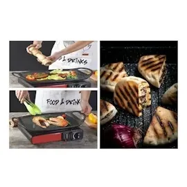 Cheffinger Grillplatte 47 cm Aluguss schwarz
