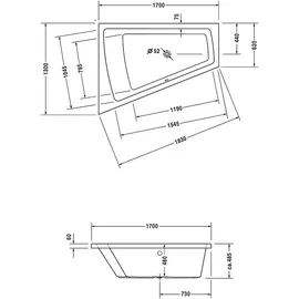 Duravit Paiova Eckbadewanne 130 x 170 cm (700214000000000)